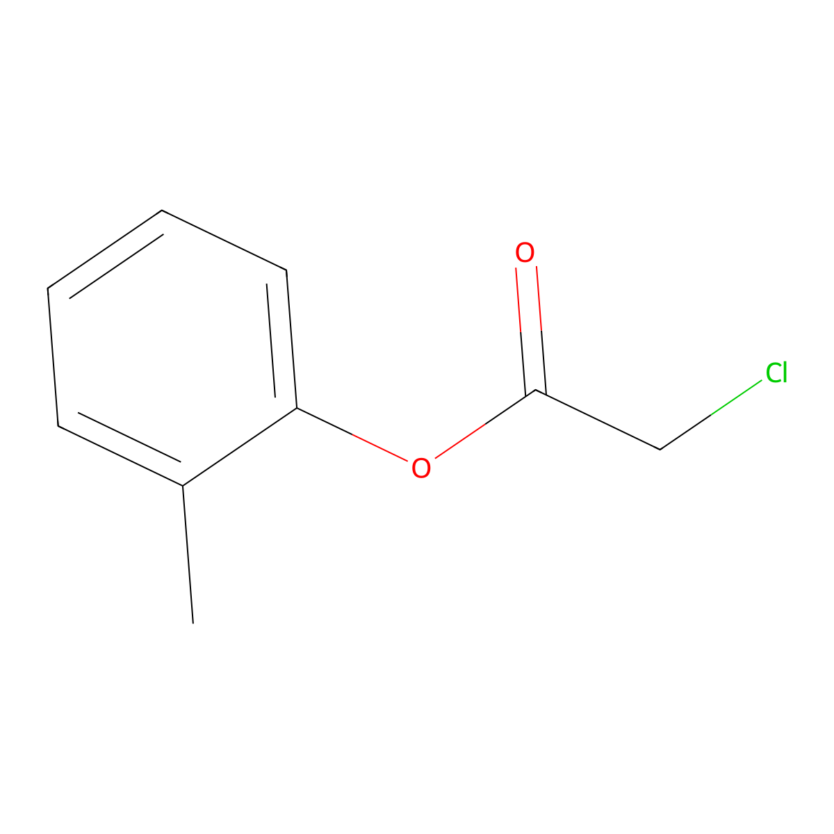 2-Methylphenyl chloroacetate molecular structure, CAS 37161-39-0