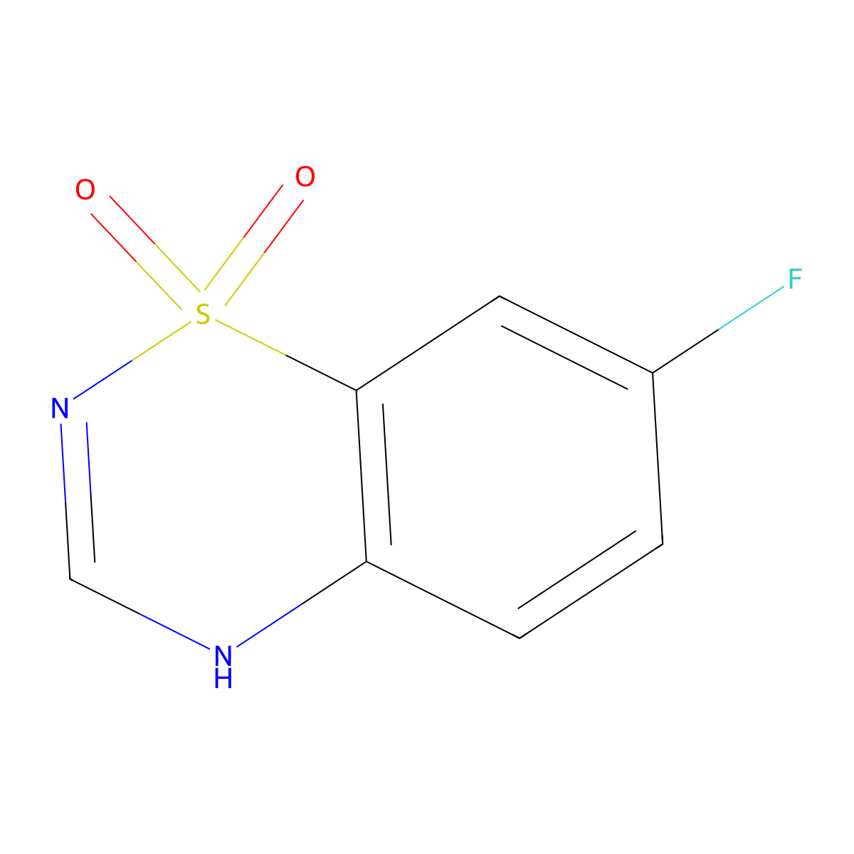7-fluoro-4H-1,2,4-benzothiadiazine 1,1-dioxide molecular structure, CAS 37162-45-1