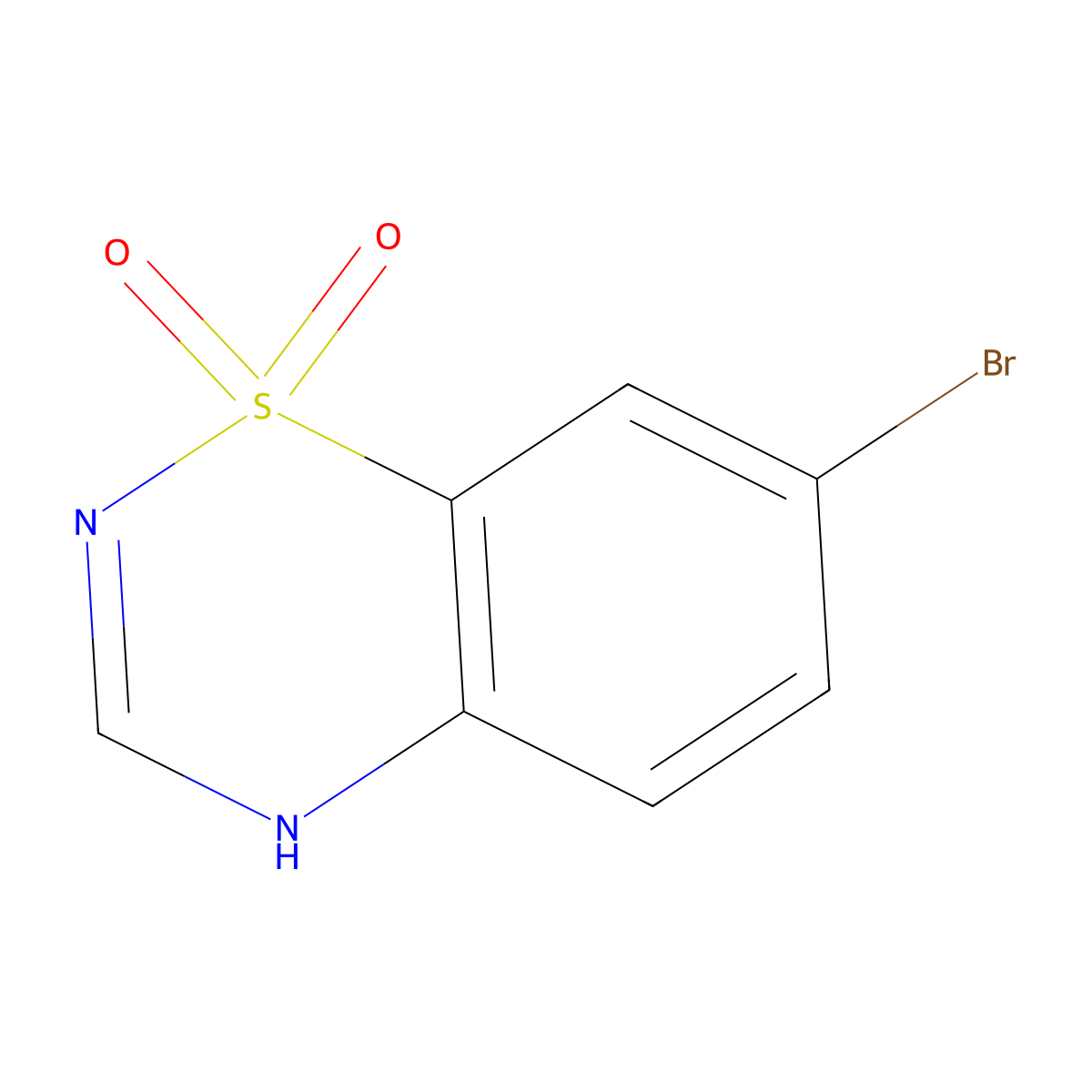 7-bromo-4H-1,2,4-benzothiadiazine 1,1-dioxide molecular structure, CAS 37162-46-2