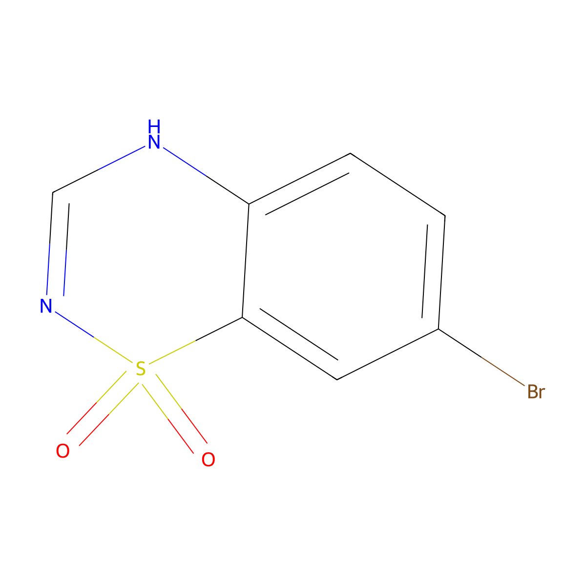 7-bromo-4H-1,2,4-benzothiadiazine 1,1-dioxide molecular structure, CAS 37162-46-2