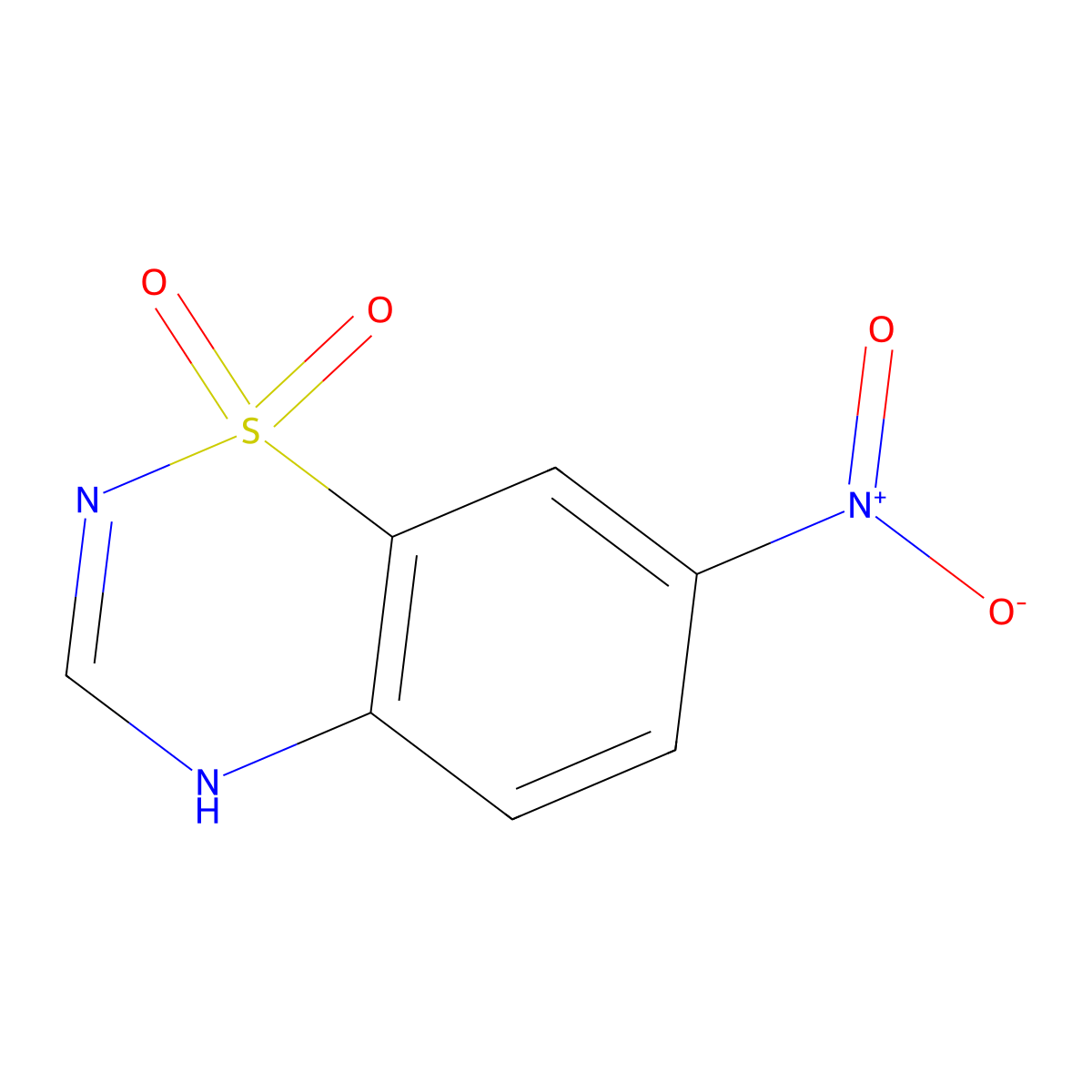 7-Nitro-4H-benzo[e][1,2,4]thiadiazine 1,1-dioxide molecular structure, CAS 37162-50-8
