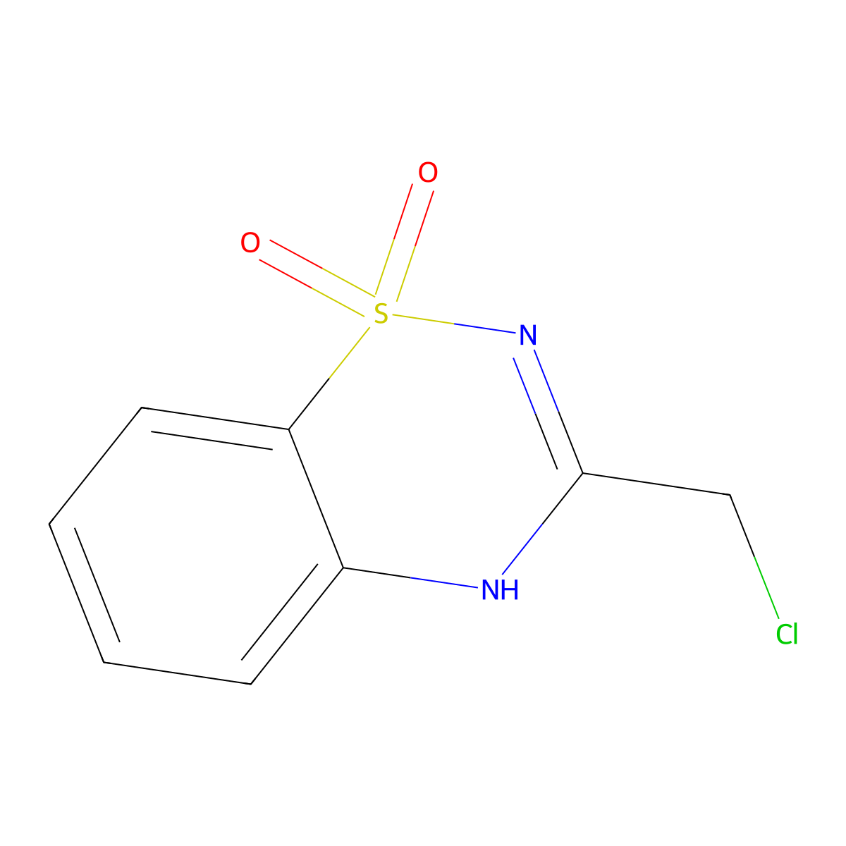 3-(chloromethyl)-2H-1,2,4-benzothiadiazine-1,1-dione molecular structure, CAS 37162-65-5