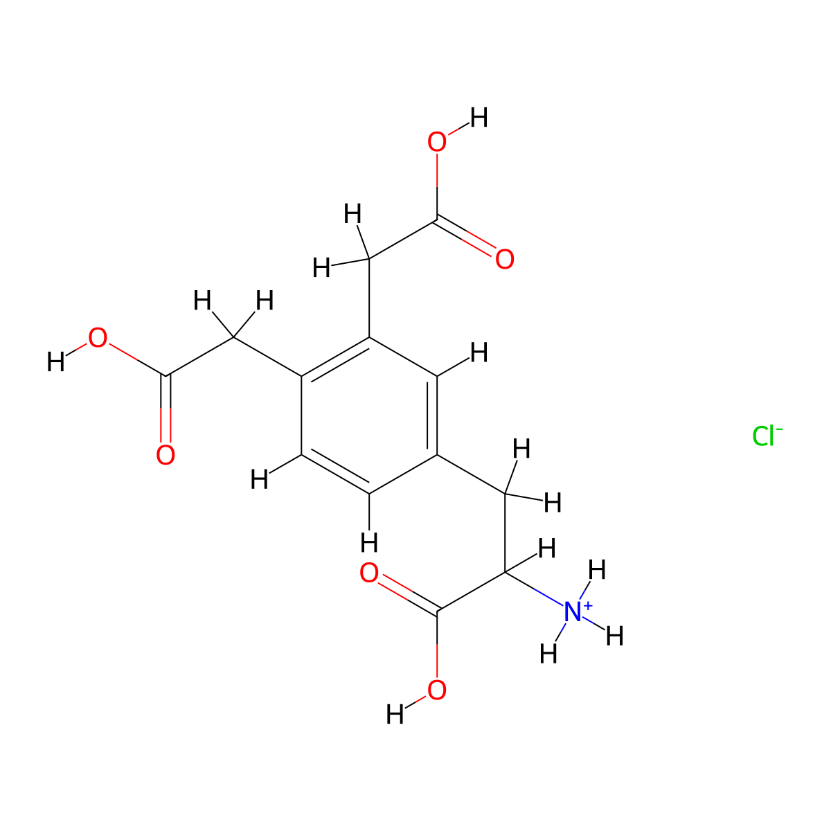3,4-Bis(carboxymethyl)phenylalanine--hydrogen chloride (1/1) molecular structure, CAS 37169-56-5