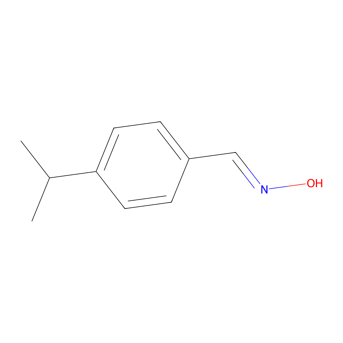 4-(Isopropyl)benzaldehyde oxime molecular structure, CAS 3717-17-7