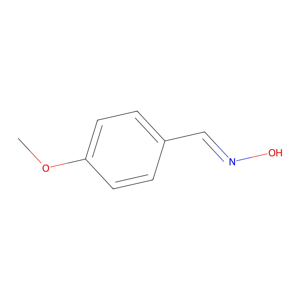4-Methoxybenzaldehyde Oxime molecular structure, CAS 3717-22-4
