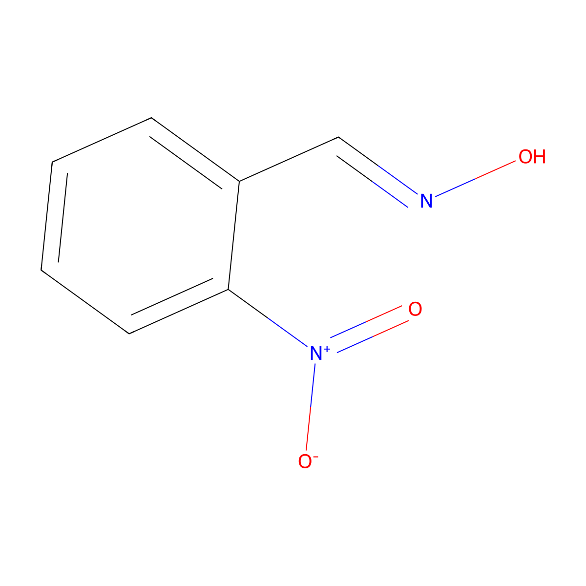 2-Nitrobenzaldoxime molecular structure, CAS 3717-25-7