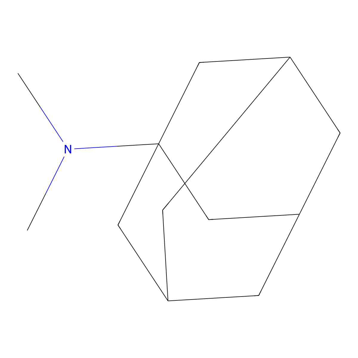 N,N-dimethyl-1-adamantanamine molecular structure, CAS 3717-40-6