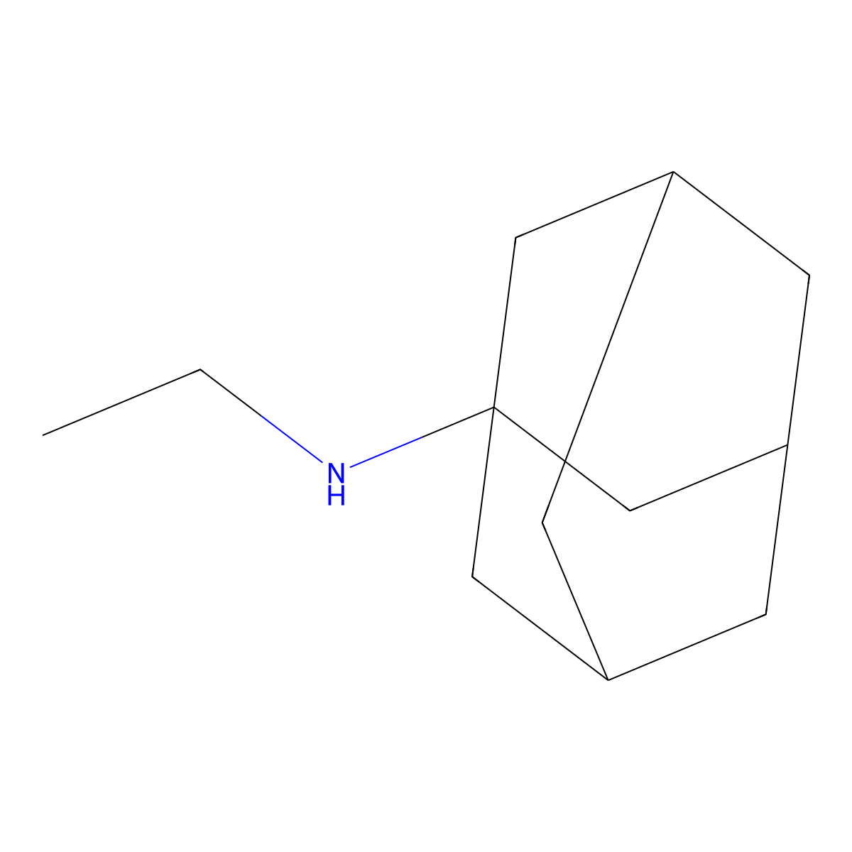 N-Ethyladamantan-1-amine molecular structure, CAS 3717-44-0