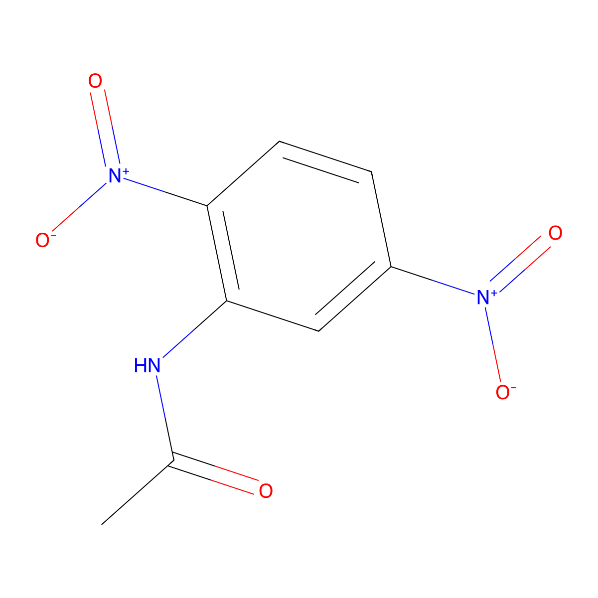 N-(2,5-dinitrophenyl)acetamide molecular structure, CAS 3717-73-5