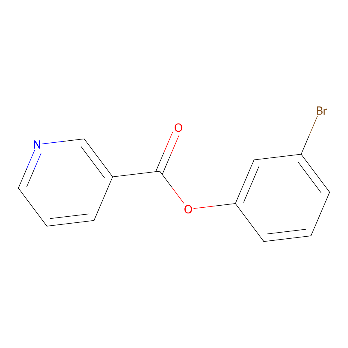 3-Bromophenyl nicotinate molecular structure, CAS 3717-74-6