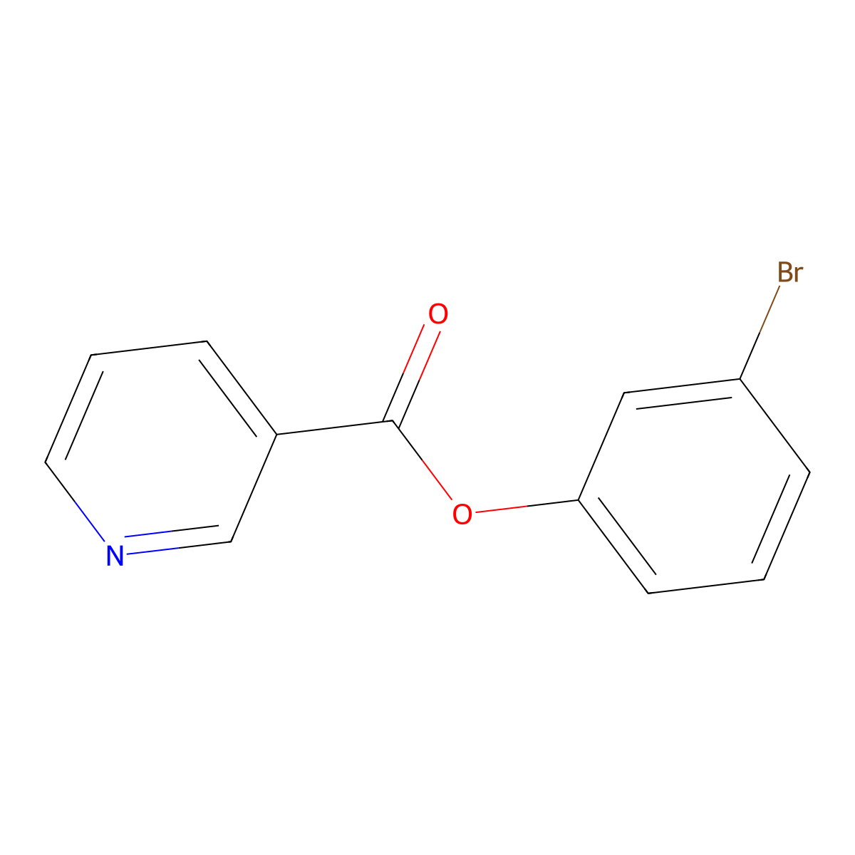 3-Bromophenyl nicotinate molecular structure, CAS 3717-74-6