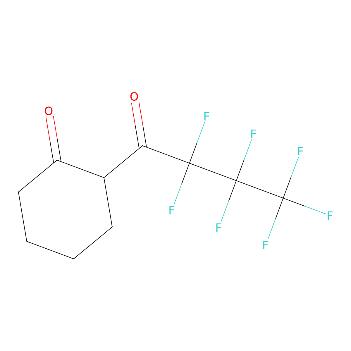 2-(2,2,3,3,4,4,4-Heptafluorobutanoyl)cyclohexan-1-one molecular structure, CAS 37172-87-5
