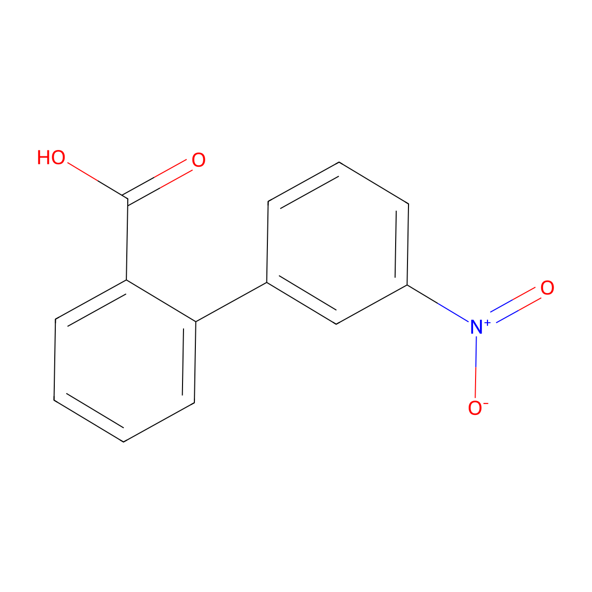 2-(3-Nitrophenyl)benzoic acid molecular structure, CAS 37174-74-6