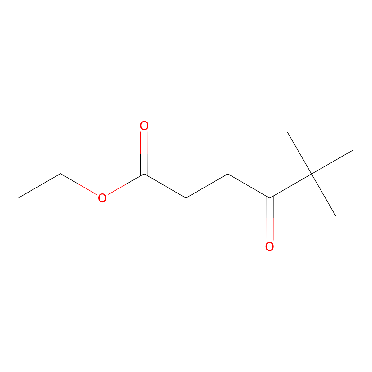 Ethyl 5,5-dimethyl-4-oxohexanoate molecular structure, CAS 37174-98-4