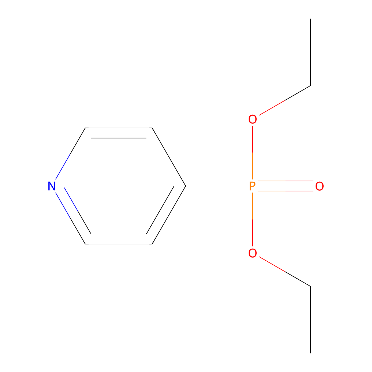Diethyl pyridin-4-ylphosphonate molecular structure, CAS 37175-34-1