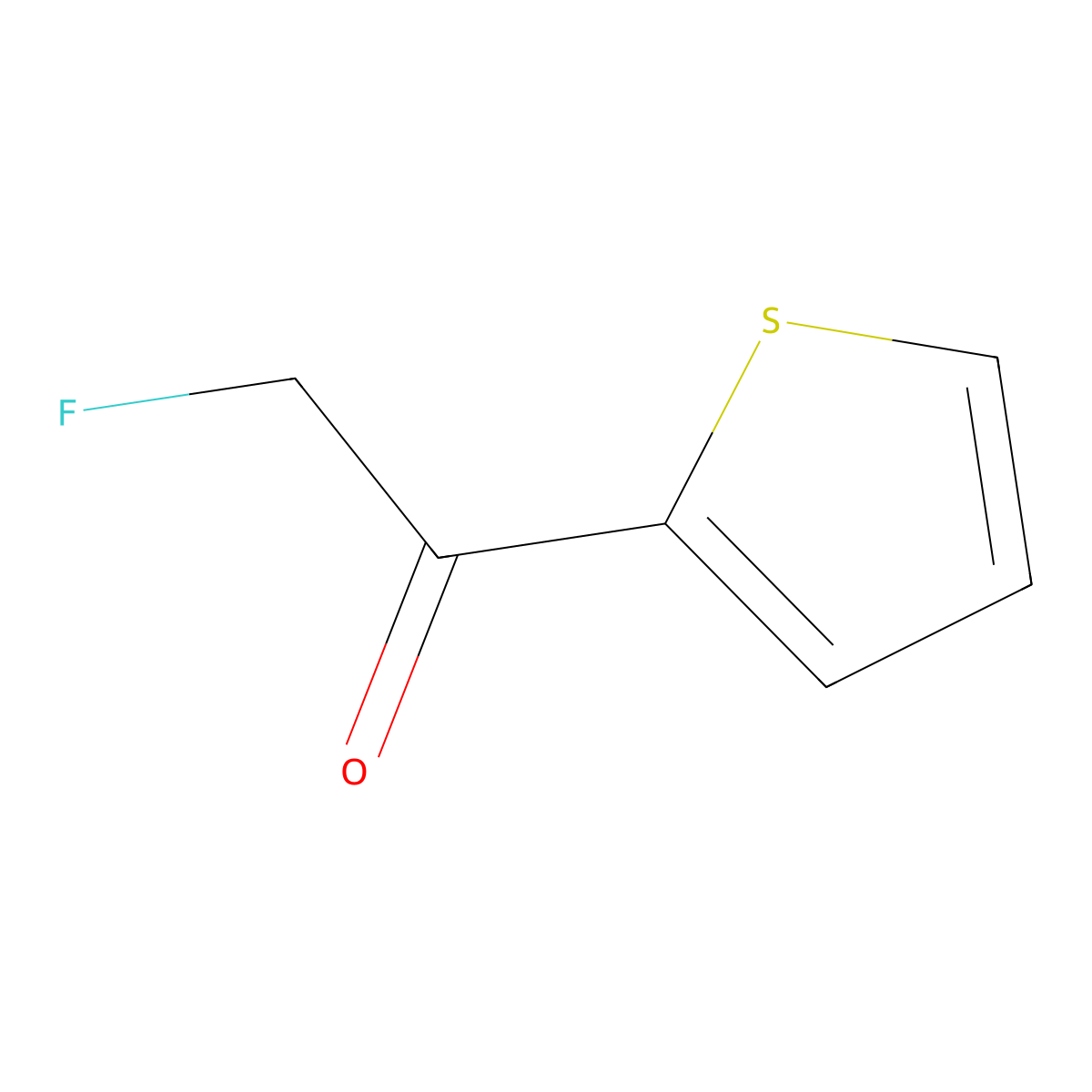 2-Fluoro-1-(2-thienyl)ethanone molecular structure, CAS 371754-93-7
