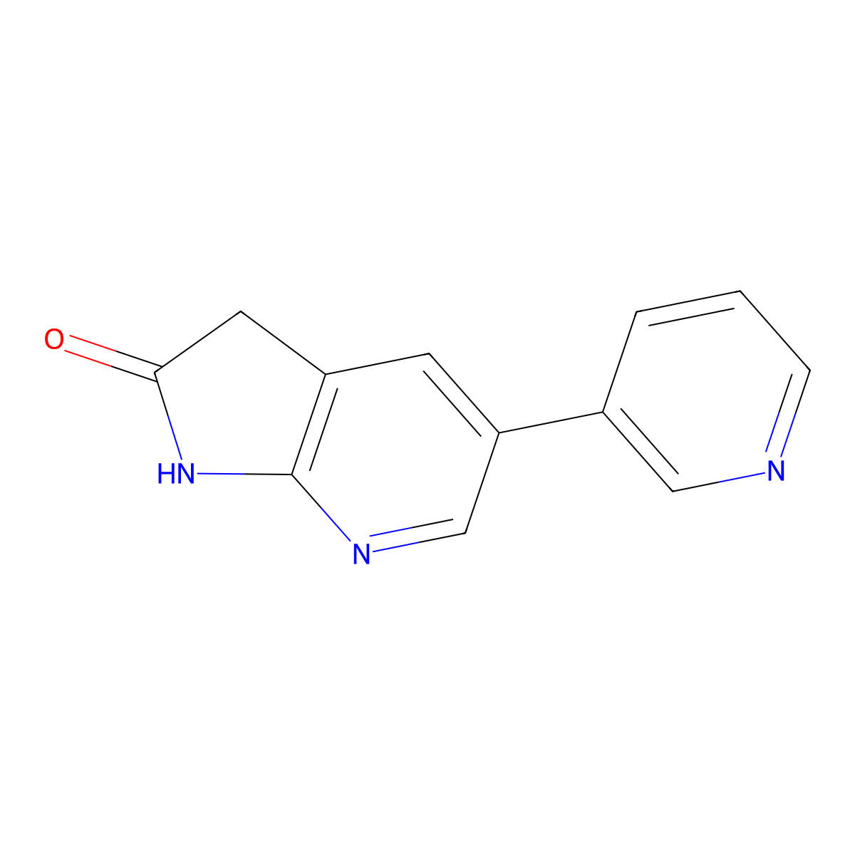 5-(pyridin-3-yl)-1H-pyrrolo[2,3-b]pyridin-2(3H)-one molecular structure, CAS 371758-70-2