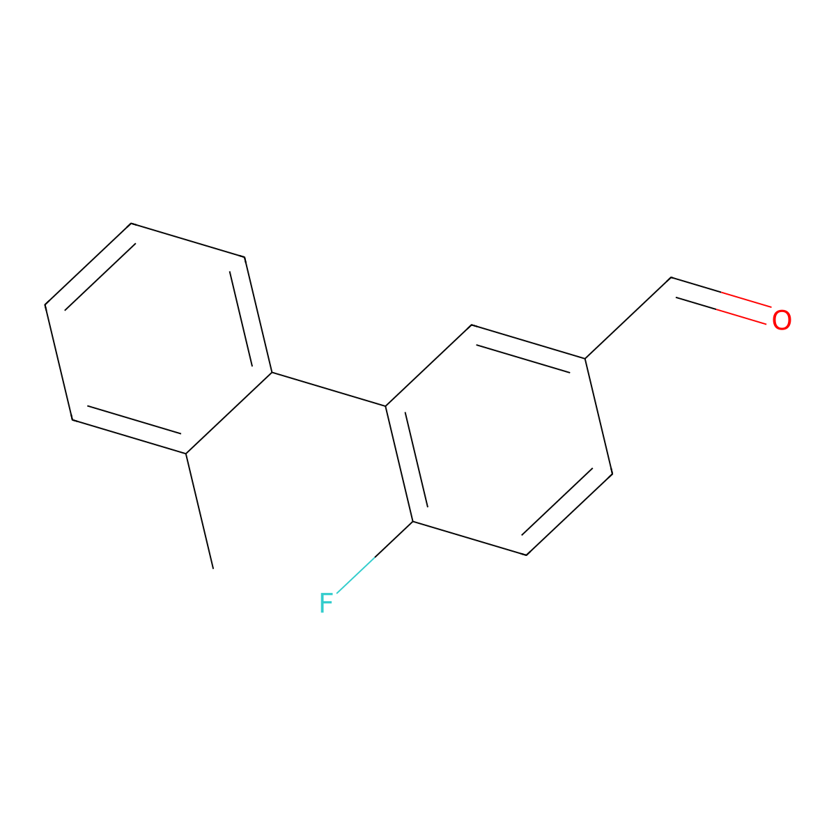 6-Fluoro-2'-methyl-[1,1'-biphenyl]-3-carbaldehyde molecular structure, CAS 371764-24-8