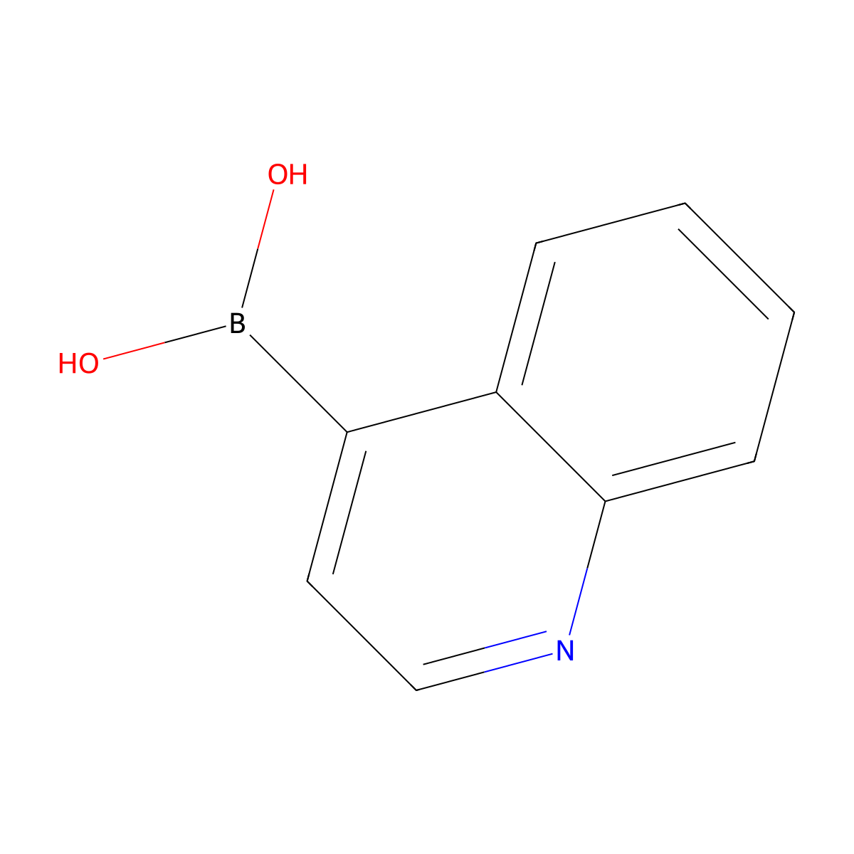 Quinoline-4-boronic acid molecular structure, CAS 371764-64-6