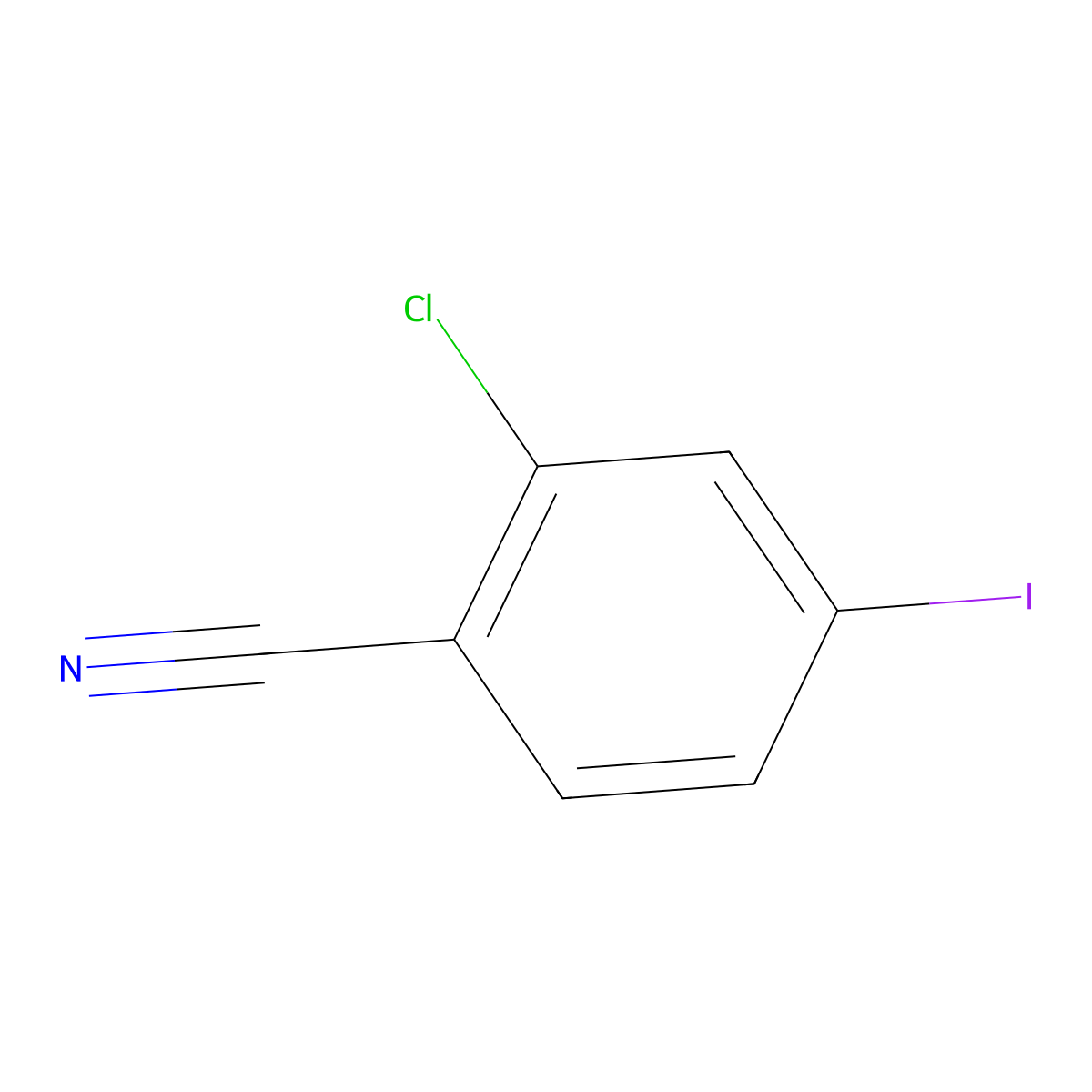 2-Chloro-4-iodobenzonitrile molecular structure, CAS 371764-70-4