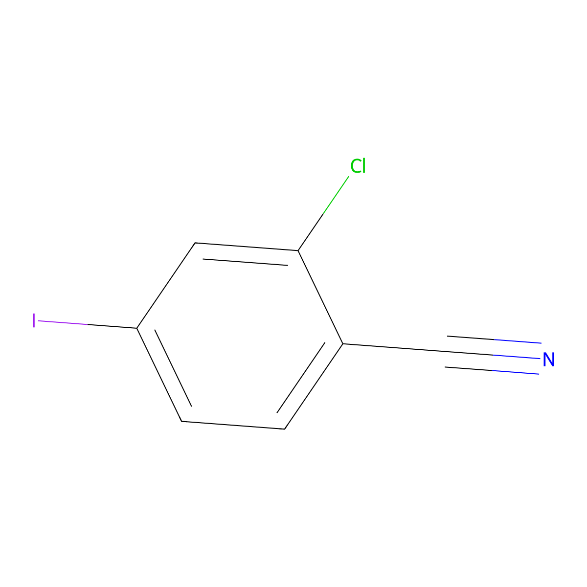 2-Chloro-4-iodobenzonitrile molecular structure, CAS 371764-70-4