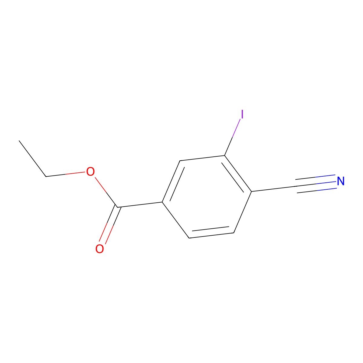 Ethyl 4-cyano-3-iodobenzoate molecular structure, CAS 371765-16-1