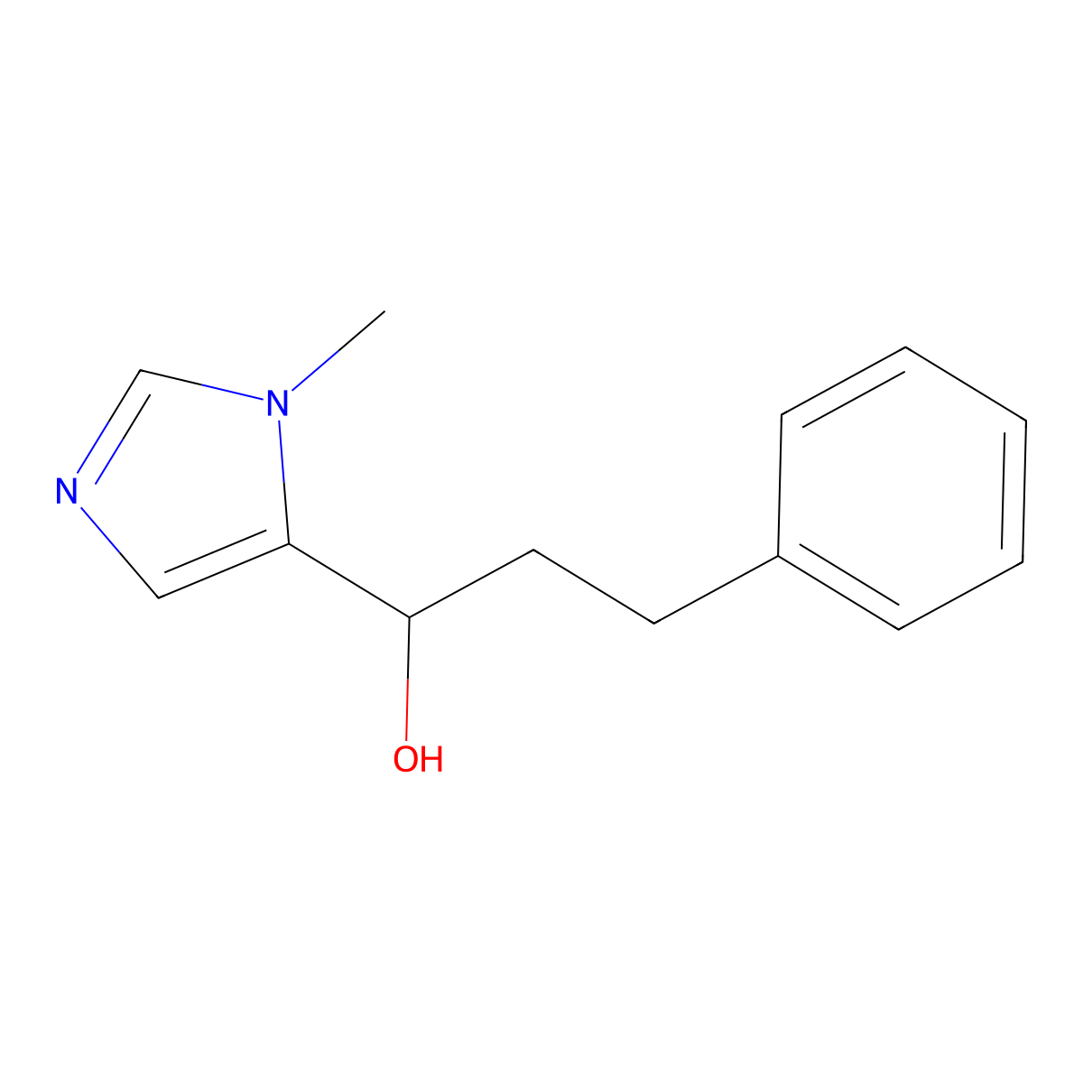 1-(1-methyl-1H-imidazol-5-yl)-3-phenylpropan-1-ol molecular structure, CAS 371765-93-4
