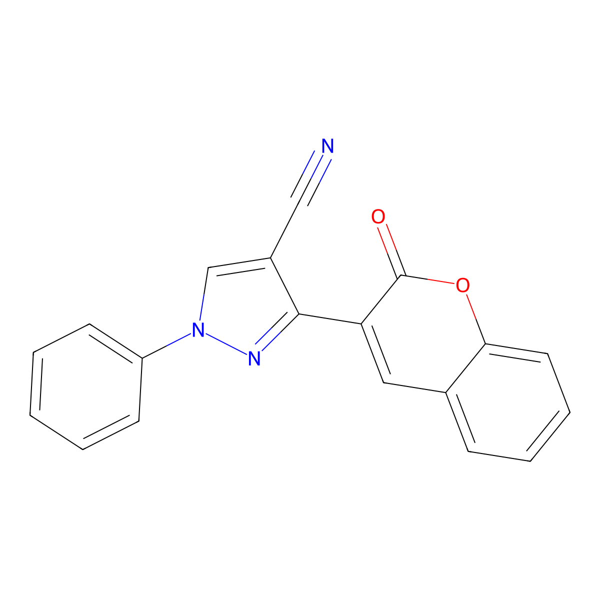 3-(2-Oxo-2H-chromen-3-yl)-1-phenyl-1H-pyrazole-4-carbonitrile molecular structure, CAS 371773-61-4