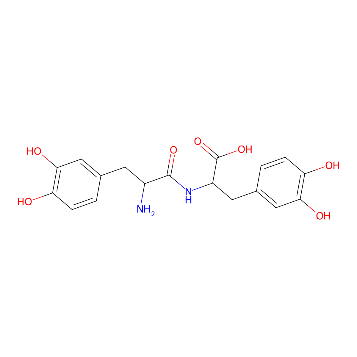 L-Tyrosine, 3-hydroxy-N-(3-hydroxy-L-tyrosyl)- molecular structure, CAS 37178-31-7