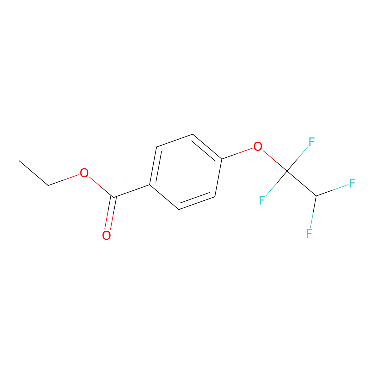 Ethyl 4-(1,1,2,2-tetrafluoroethoxy)benzoate molecular structure, CAS 37178-69-1