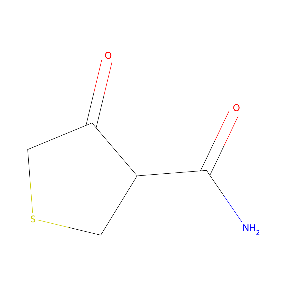 4-Oxotetrahydrothiophene-3-carboxamide molecular structure, CAS 371780-37-9