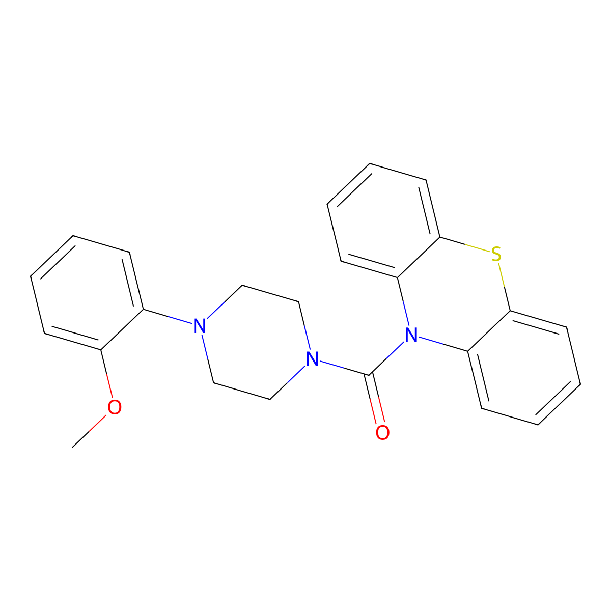 4-(2-Methoxyphenyl)piperazinyl phenothiazin-10-yl ketone molecular structure, CAS 371782-03-5