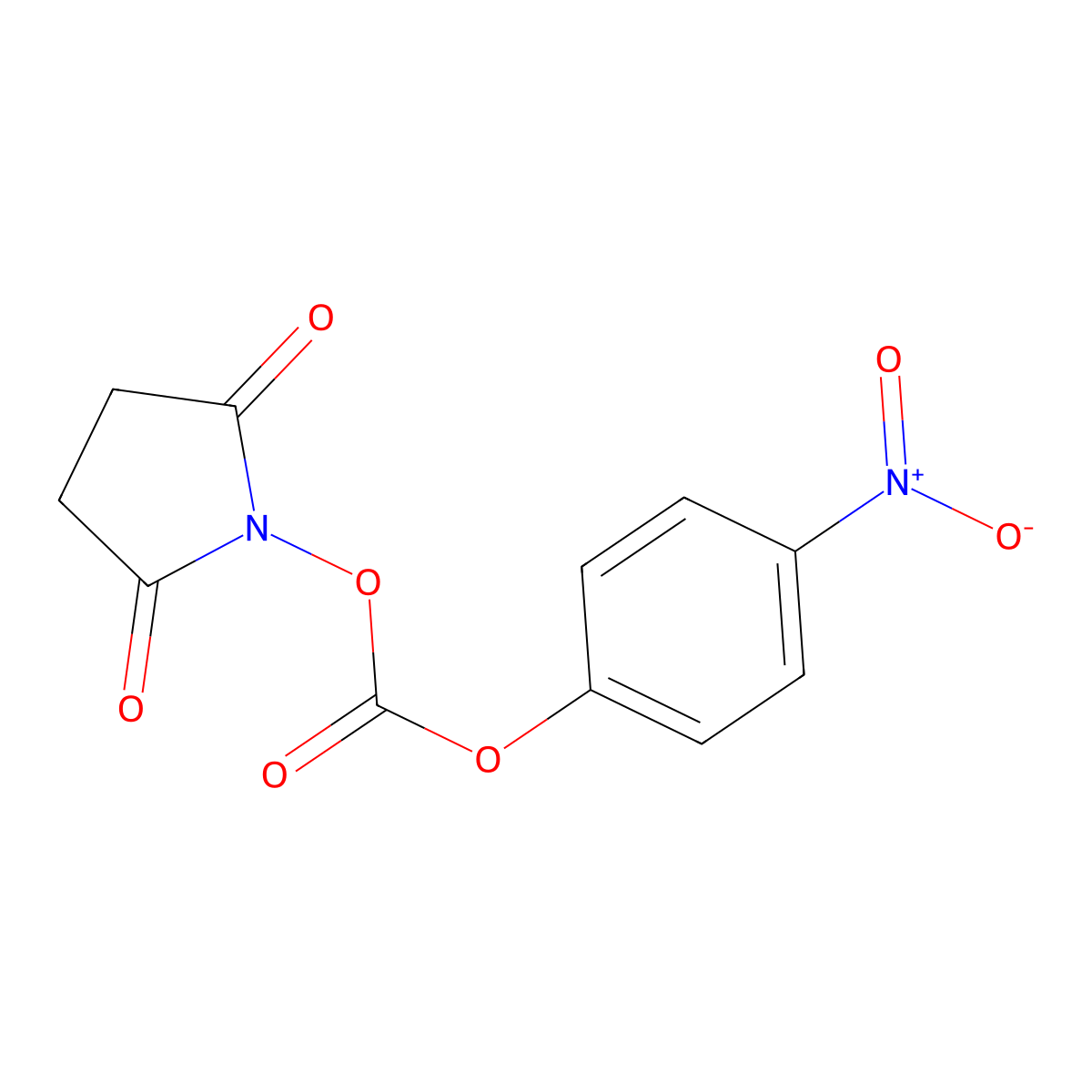 2,5-Dioxopyrrolidin-1-yl 4-nitrophenyl carbonate molecular structure, CAS 371783-15-2