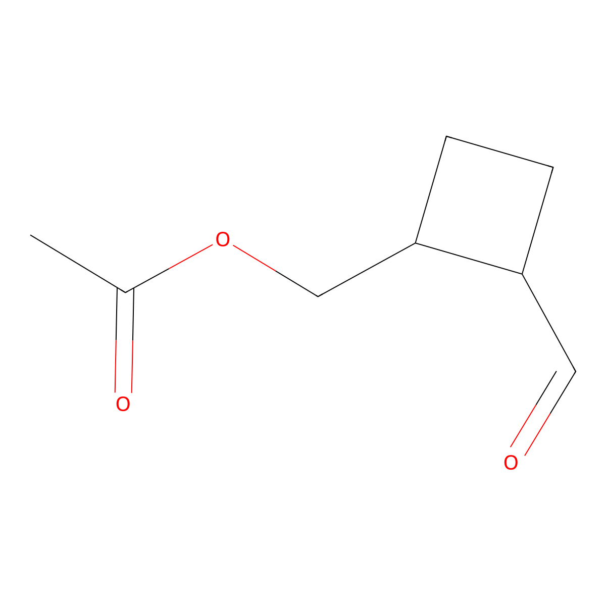 ((1R,2R)-2-formylcyclobutyl)methyl acetate molecular structure, CAS 371784-53-1