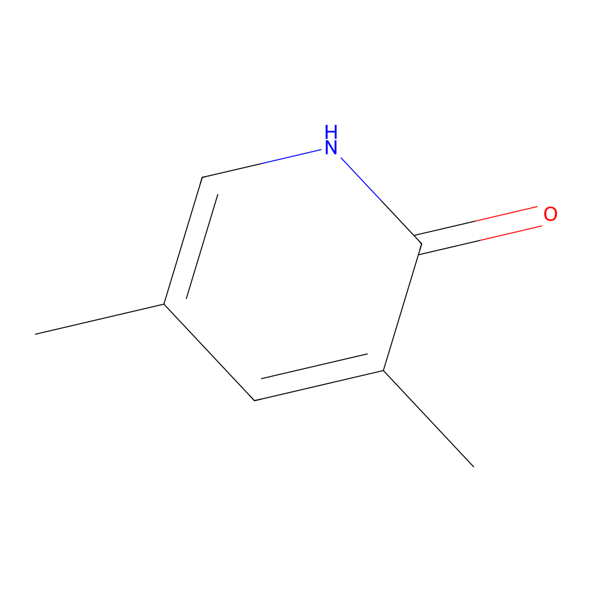3,5-Dimethyl-1,2-dihydropyridin-2-one molecular structure, CAS 3718-67-0