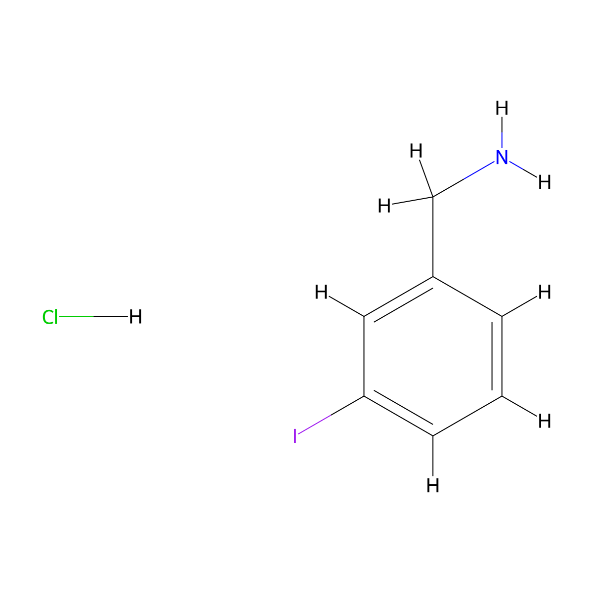 3-Iodobenzylamine hydrochloride molecular structure, CAS 3718-88-5