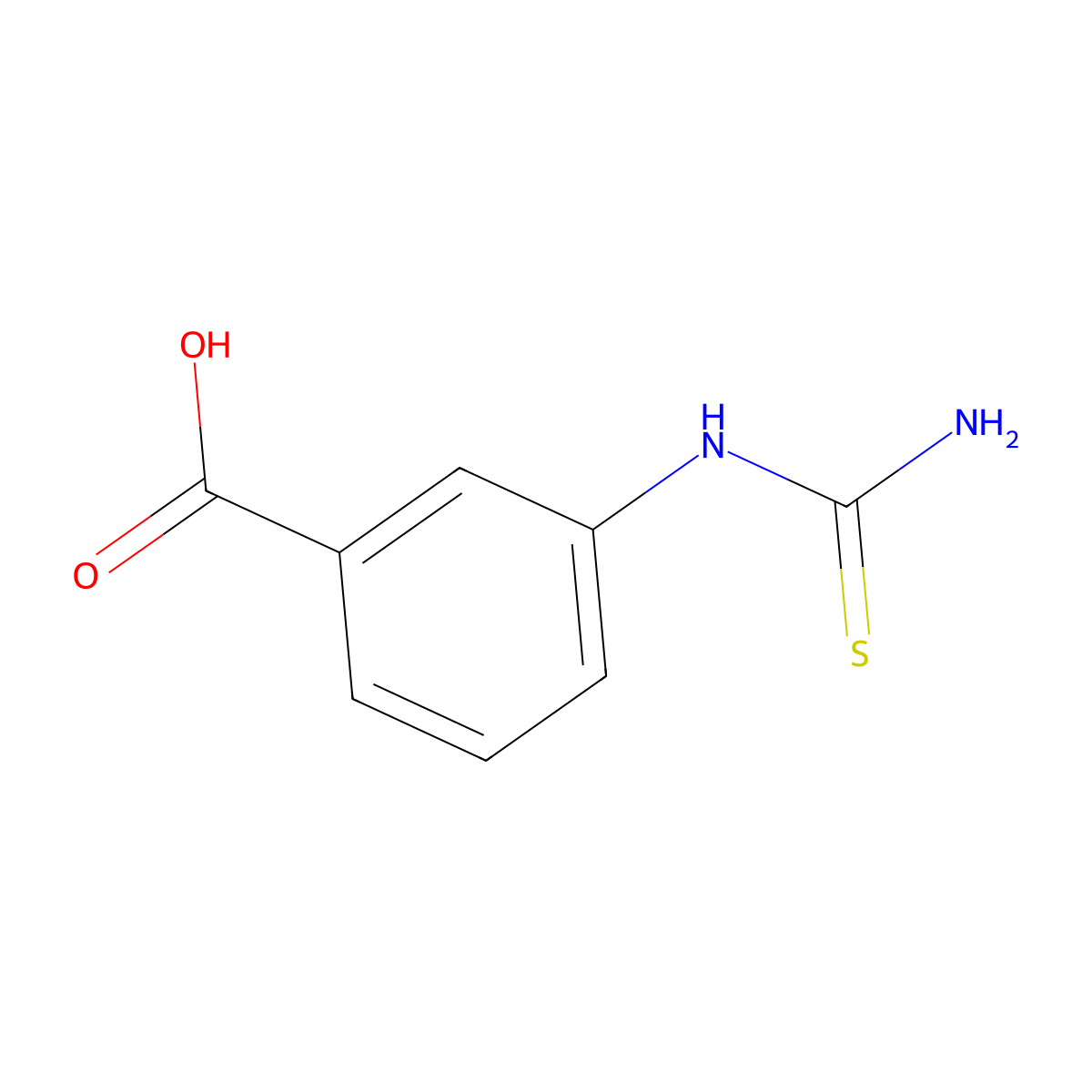 1-(3-Carboxyphenyl)-2-thiourea molecular structure, CAS 37182-75-5