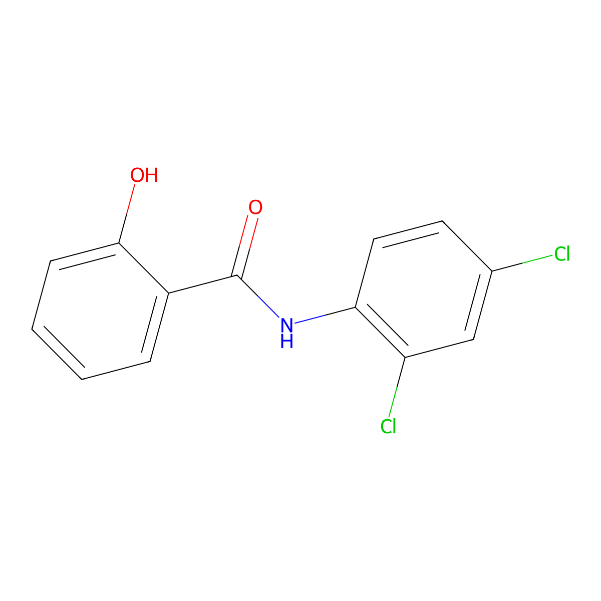 N-(2,4-dichlorophenyl)-2-hydroxybenzamide molecular structure, CAS 37183-28-1
