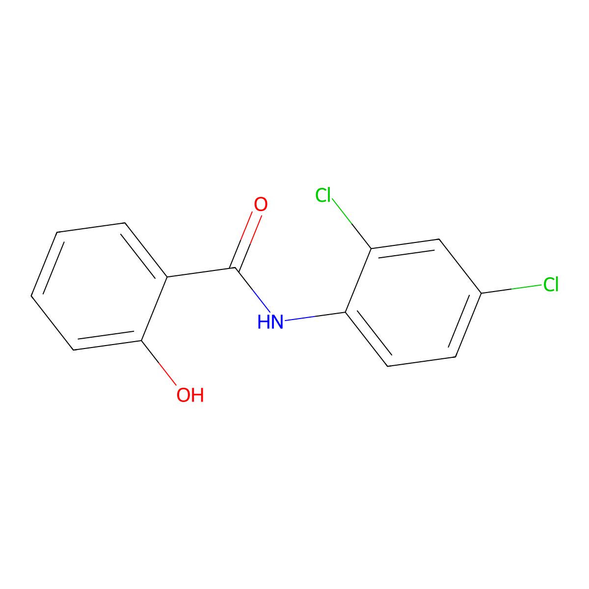 N-(2,4-dichlorophenyl)-2-hydroxybenzamide molecular structure, CAS 37183-28-1