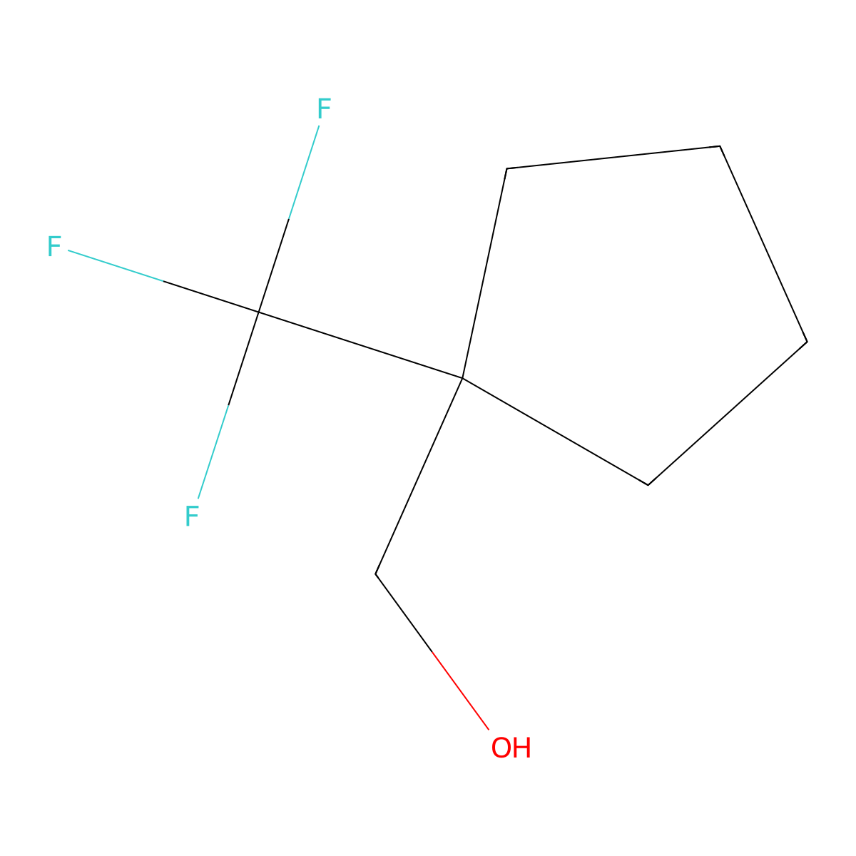 [1-(Trifluoromethyl)cyclopentyl]methanol molecular structure, CAS 371917-15-6