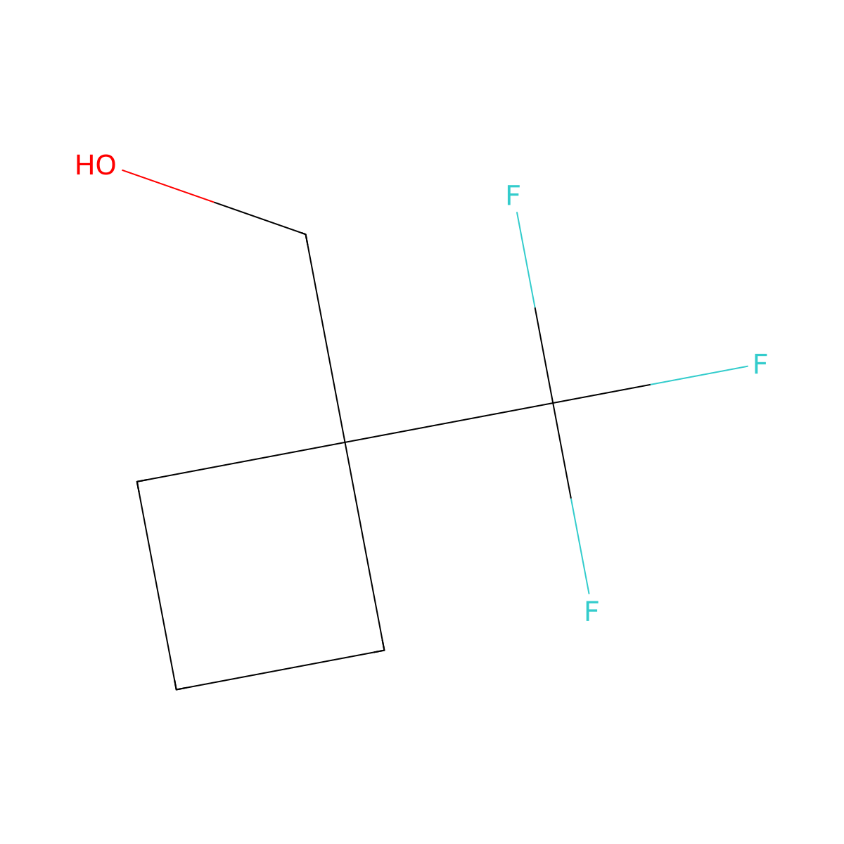1-(Trifluoromethyl)cyclobutanemethanol molecular structure, CAS 371917-16-7