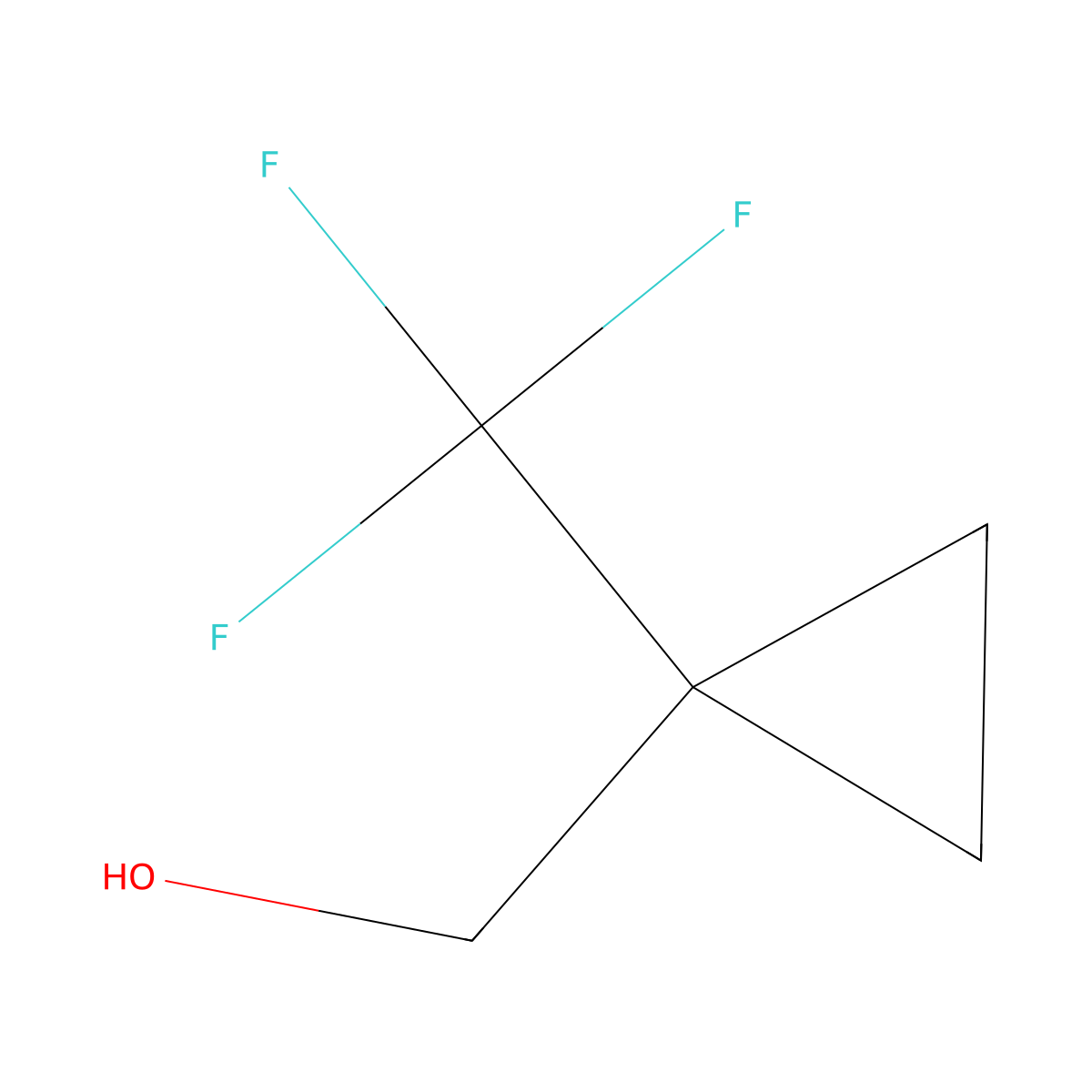 1-(Trifluoromethyl)cyclopropanemethanol molecular structure, CAS 371917-17-8