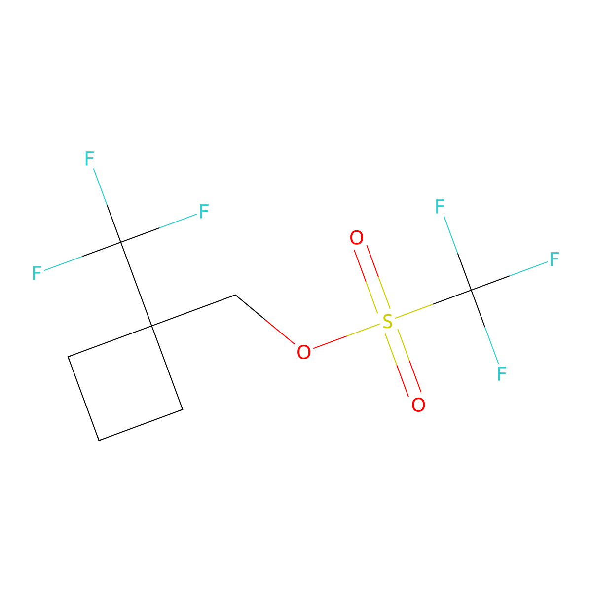 (1-(Trifluoromethyl)cyclobutyl)methyl trifluoromethanesulfonate molecular structure, CAS 371917-25-8