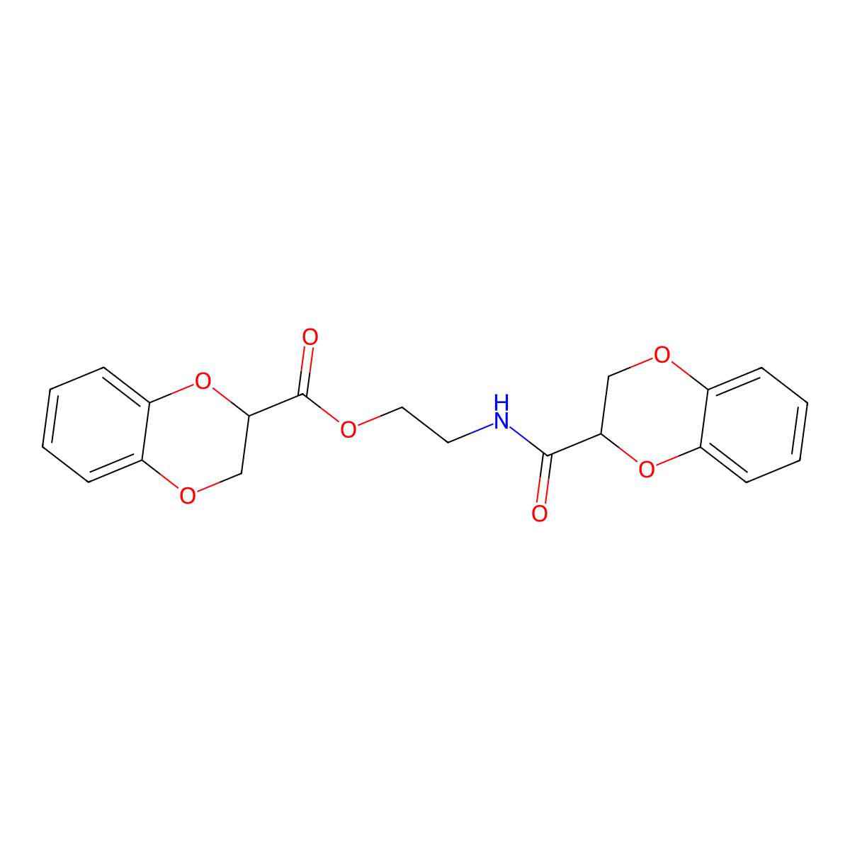 2-(2,3-Dihydro-1,4-benzodioxine-3-carbonylamino)ethyl 2,3-dihydro-1,4-benzodioxine-3-carboxylate molecular structure, CAS 371922-48-4