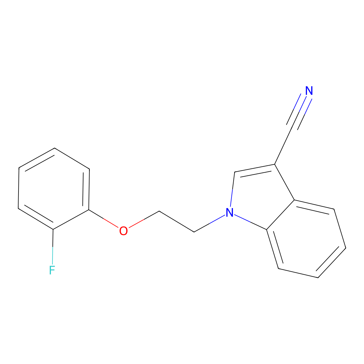 1-[2-(2-Fluorophenoxy)ethyl]indole-3-carbonitrile molecular structure, CAS 371922-89-3