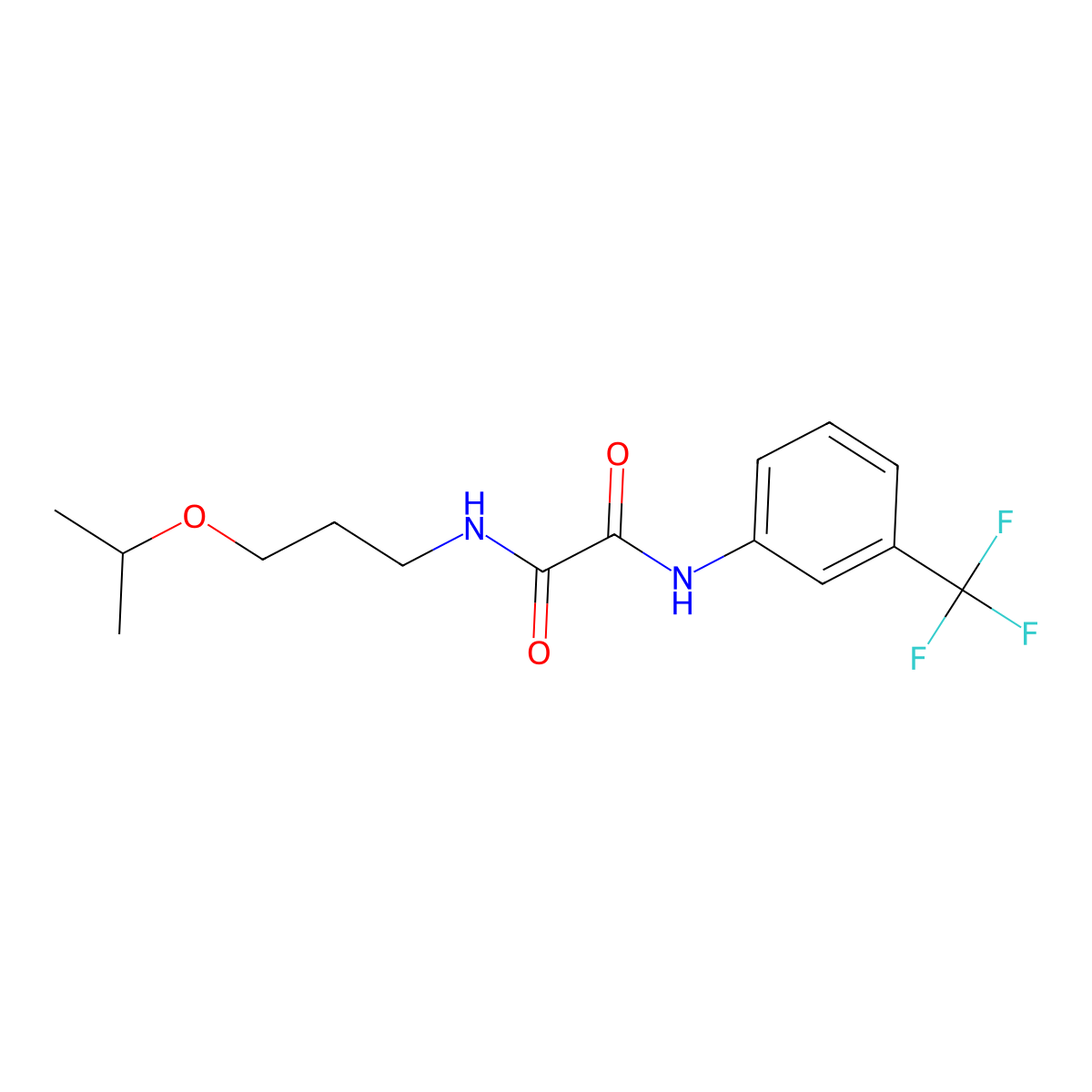 N-(3-propan-2-yloxypropyl)-N'-[3-(trifluoromethyl)phenyl]oxamide molecular structure, CAS 371924-18-4