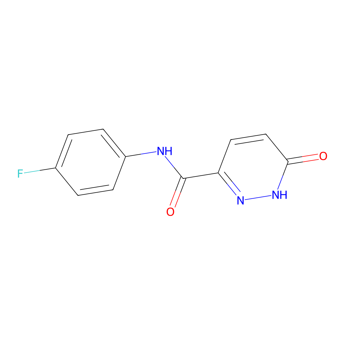 N-(4-fluorophenyl)-6-oxo-1,6-dihydropyridazine-3-carboxamide molecular structure, CAS 371925-29-0