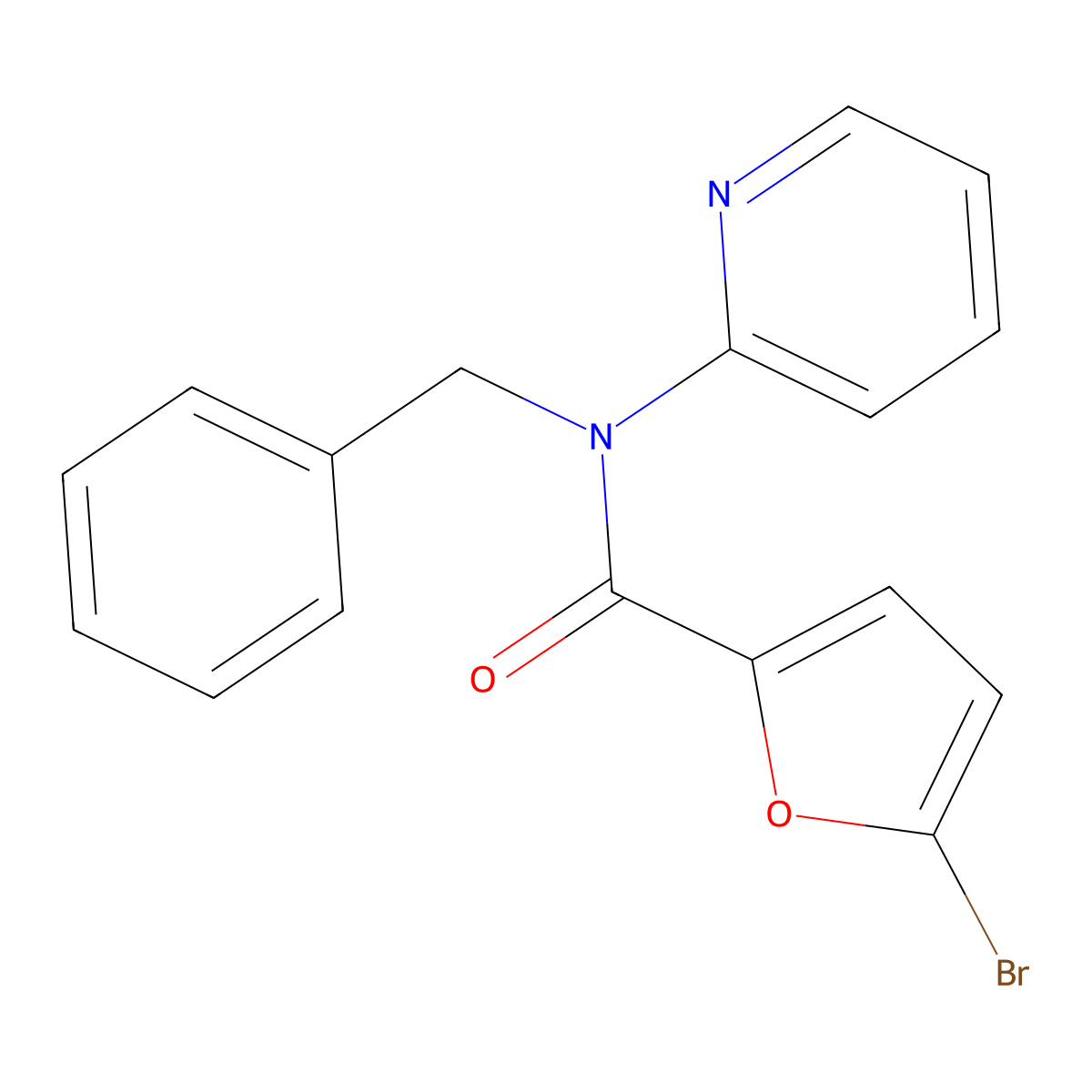 N-benzyl-5-bromo-N-pyridin-2-ylfuran-2-carboxamide molecular structure, CAS 371926-41-9