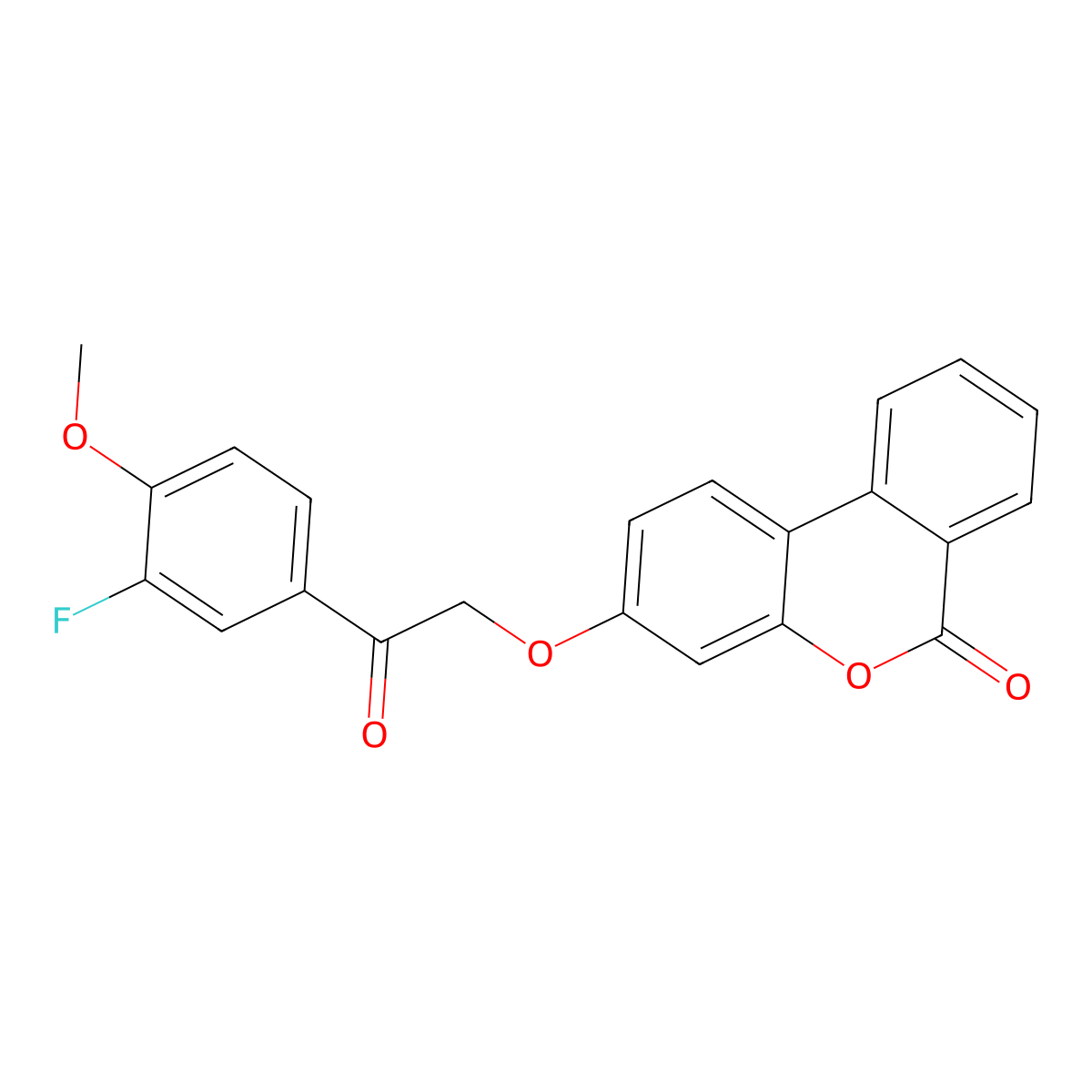 3-[2-(3-fluoro-4-methoxyphenyl)-2-oxoethoxy]-6H-benzo[c]chromen-6-one molecular structure, CAS 371927-08-1