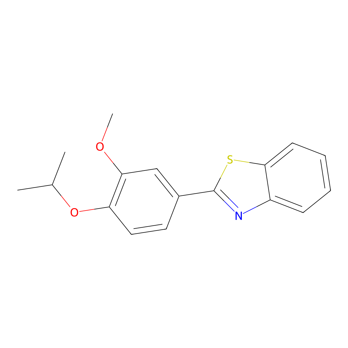 2-(3-Methoxy-4-propan-2-yloxyphenyl)-1,3-benzothiazole molecular structure, CAS 371927-46-7